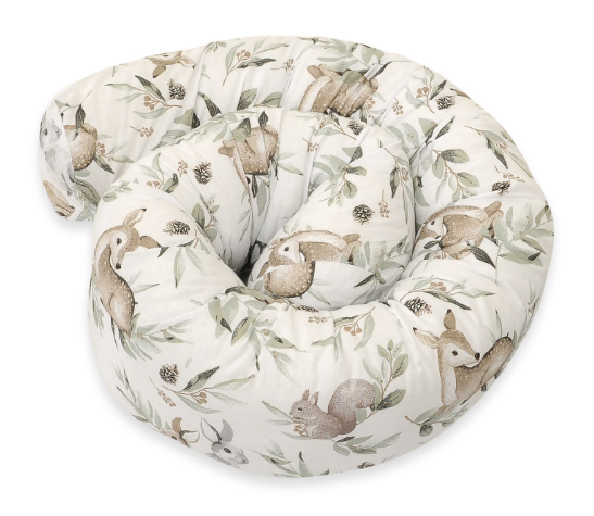 Cylindrical crib bumper – forest, olive