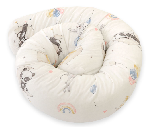 Cylindrical crib bumper – bubbles