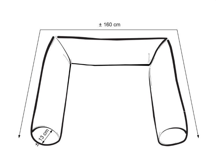 Cylindrical crib bumper – bubbles