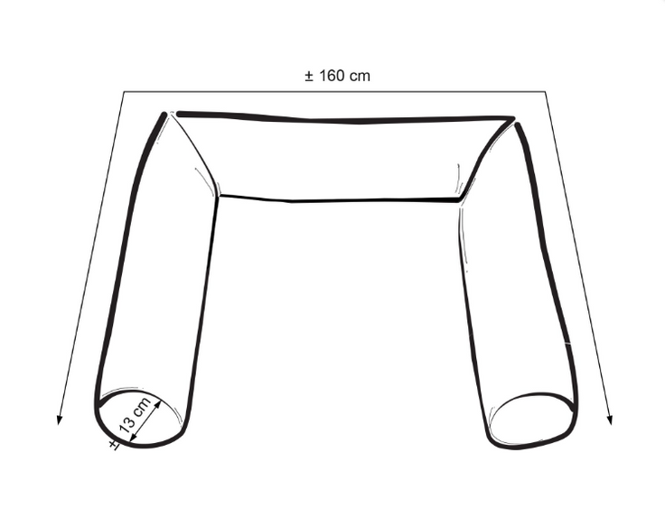 Cylindrical crib bumper – bubbles