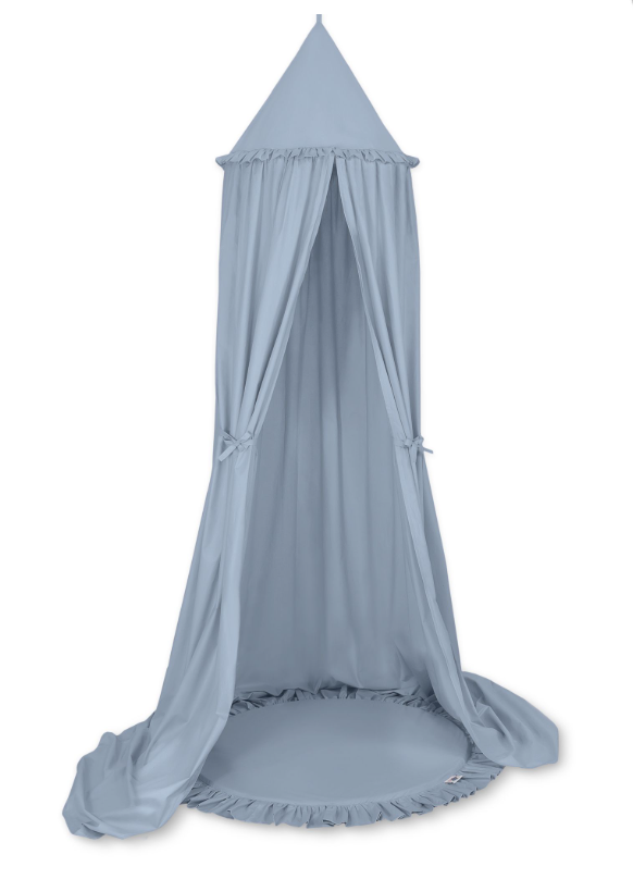 Canopy with play mat – pastel blue