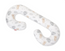 C-shaped pregnancy pillow – white teddy bears