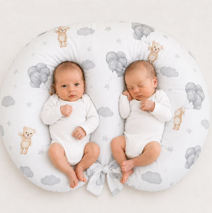 Nursing pillow for twins – teddy bear
