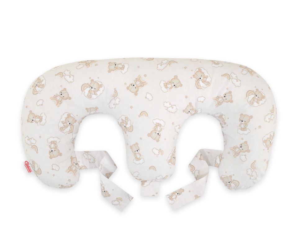 Twin nursing pillow – teddy bear with a bow
