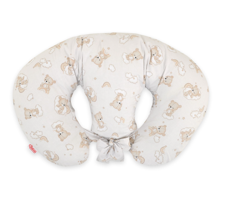 Twin nursing pillow – teddy bear with a bow