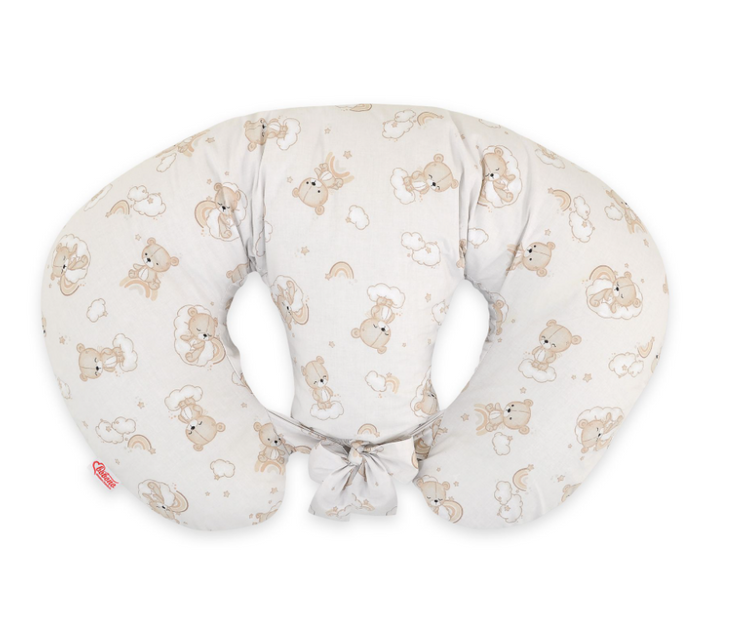 Twin nursing pillow – teddy bear with a bow