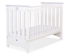 Lorenzo III wooden crib 120 × 60 cm – white-gray