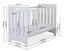Lesena posteljica Lorenzo III 120 × 60 cm – belo-siva