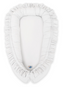 Cocoon baby nest with a ruffle – white