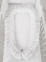 Cocoon baby nest with a ruffle – white