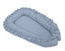 Cocoon baby nest with a ruffle – pastel blue