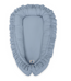 Cocoon baby nest with a ruffle – pastel blue