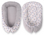 Double-sided baby nest Cocoon with minky – gray hedgehogs