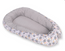 Double-sided baby nest Cocoon with minky – gray hedgehogs