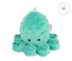 Plush octopus with a rattle – mint