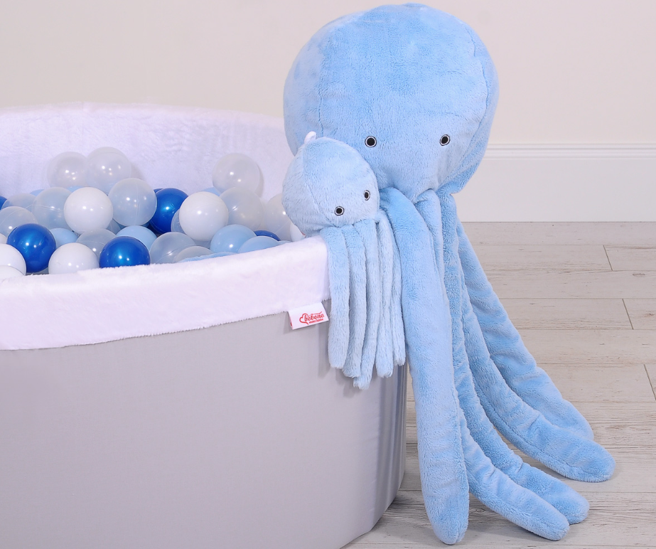 Large plush octopus XXL – blue
