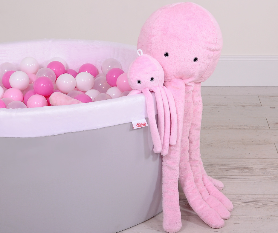 Large XXL plush octopus – pink