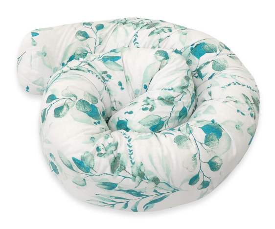 Cylindrical crib bumper – eucalyptus, mint