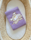 Fleece blanket – Bobi the bear, lilac