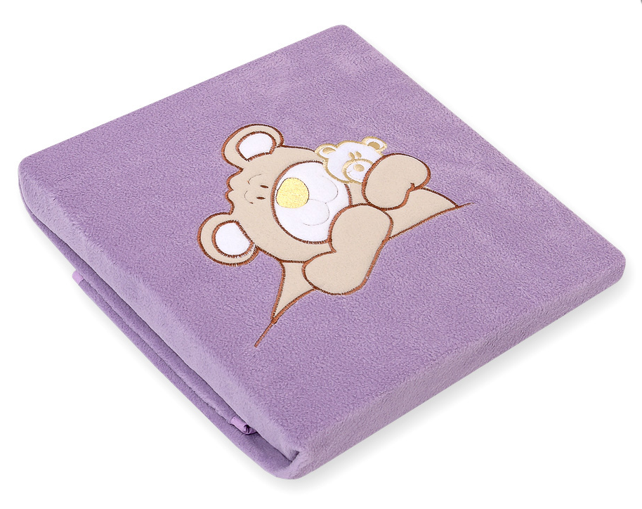 Fleece blanket – Bobi the bear, lilac