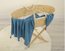 Muslin blanket with tassels – pastel blue