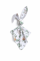 Cotton bunny security blanket – green forest and grey