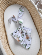 Cotton bunny security blanket – green forest and grey