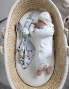 Cotton bunny security blanket – green forest and grey