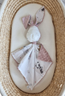 Double-sided bunny security blanket – pandas and dusty pink