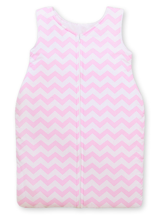Sleeping bag 6–12 months – pink zig-zag