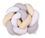 Braided crib bumper 180 cm – white, grey, and beige
