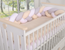 Braided crib bumper 180 cm – white, grey, and beige