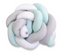 Braided crib bumper 180 cm – white, gray, and mint