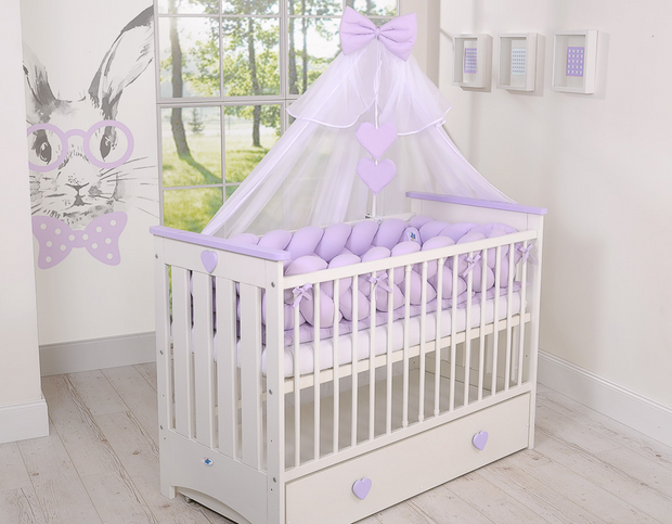 XXL knotted bumper 360 cm – lilac