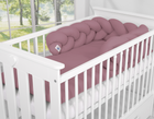 Knotted crib bumper 180 cm – pastel purple