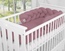 Knotted crib bumper 180 cm – pastel purple