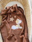 Fleece blanket – Karlo the bear with stars, brown