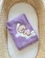 Fleece blanket – sleepy teddy bear, lilac