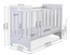 Lesena posteljica Lorenzo III 120 × 60 cm – bela
