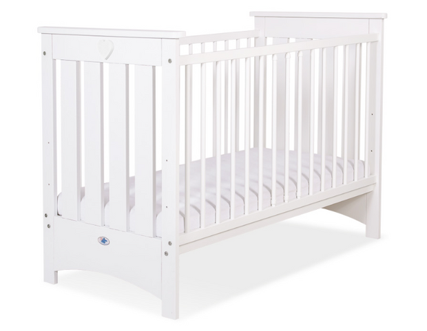 Lesena posteljica Lorenzo III 120 × 60 cm – bela