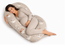 C-shaped pregnancy pillow cover – forest stars