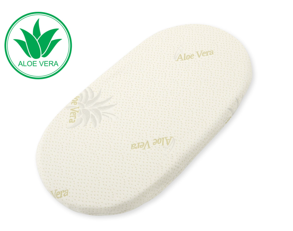 Vzmetnica za Mojzesovo košaro BOHO – aloe vera