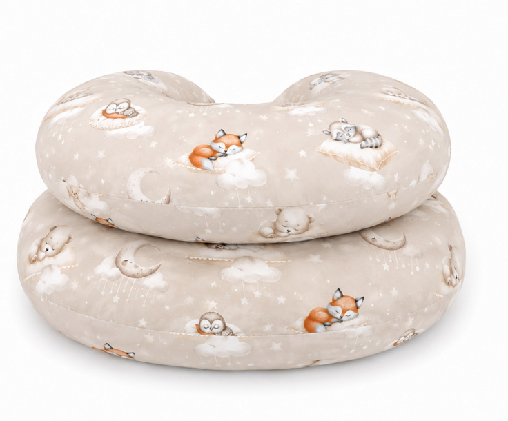 C-shaped pregnancy pillow cover – forest stars