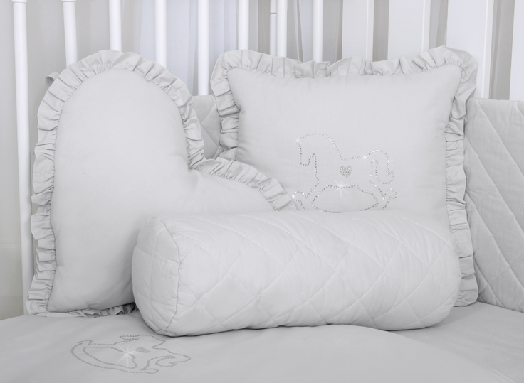 Decorative bolster pillow – grey