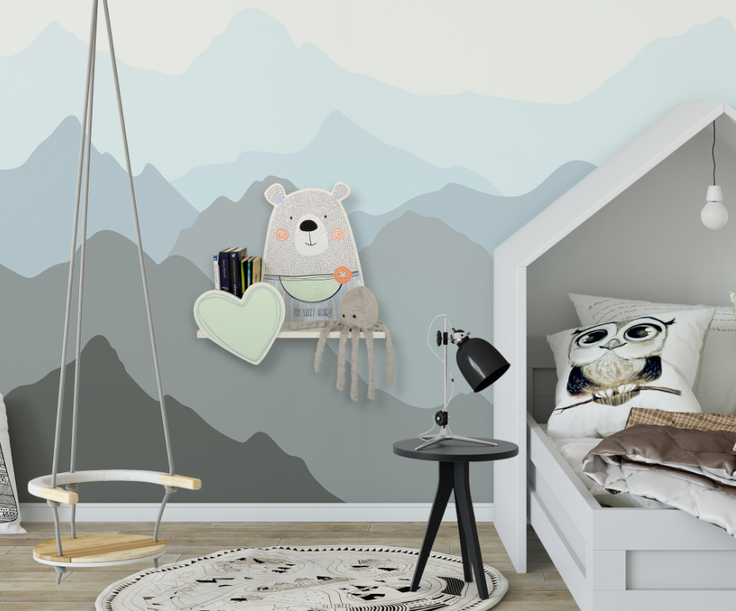 Wall shelf – Tobi the teddy bear