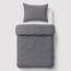Otroška posteljnina 120 × 90 cm – temno siva