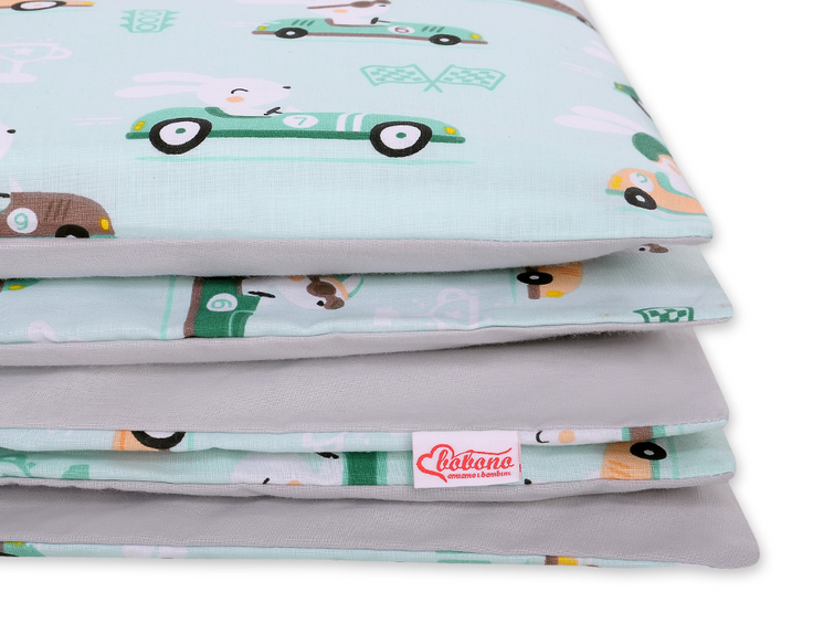 Children's bedding 120 × 90 cm – mint bunnies