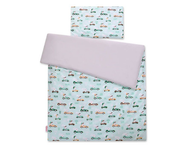 Children's bedding 120 × 90 cm – mint bunnies
