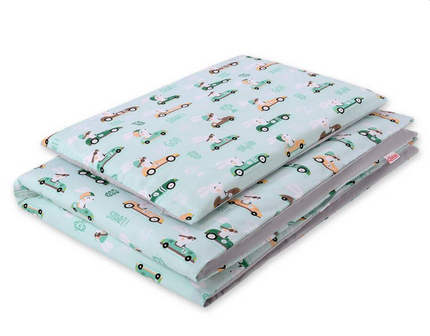 Children's bedding 120 × 90 cm – mint bunnies