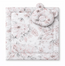 Teddy bear blanket and pillow – sepia flowers